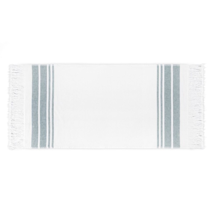 Полотенце Hamam двустороннее "Marine Towel", 100x180 см, бело-изумрудный