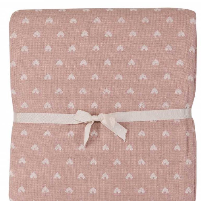 Покрывало Tivolyo пике "Hearts", 220x240 см, розовый