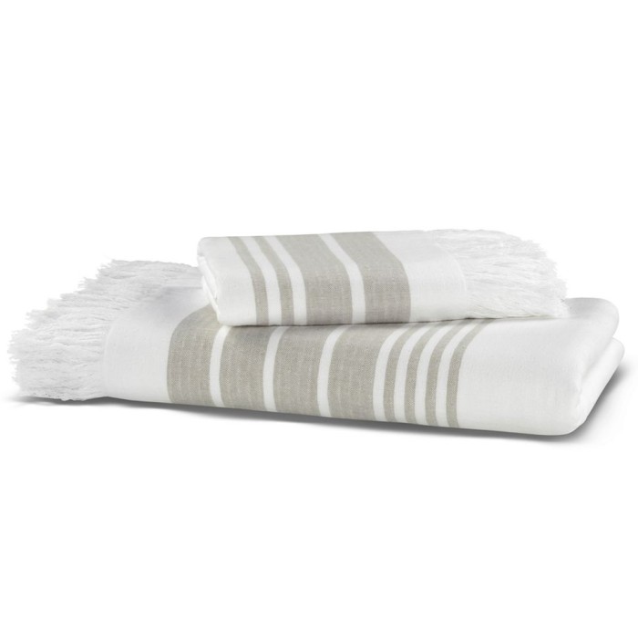 Полотенце Hamam двустороннее "Marine Towel", 100x180 см, белый дым