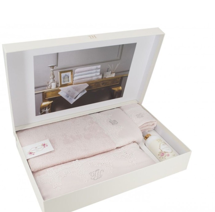 Набор полотенец Tivolyo "Juliet", 3 шт, розовый