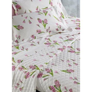 Постельное белье MIRABELLO розовый крокус "PRIMI FIORI", 2-х спальное, белый