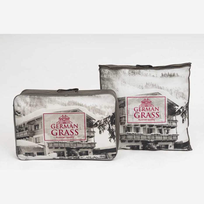 Подушка German Grass пуховая "3D Thermo", 70x70 см, средняя