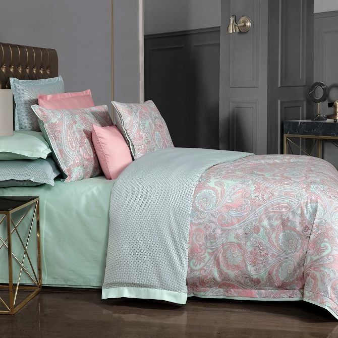 Постельное белье Sarev "Volga", 1,5 спальное, зеленый