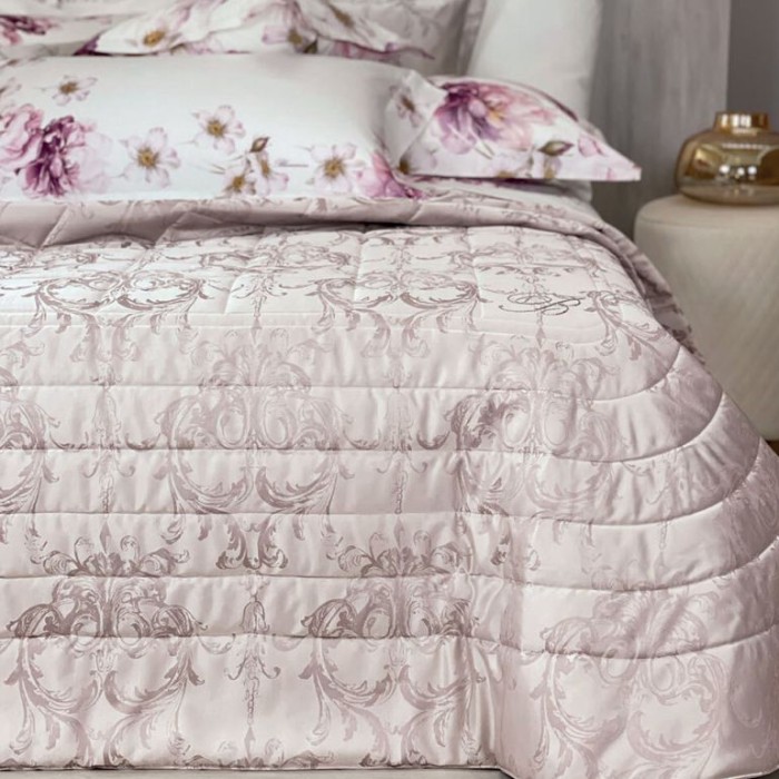 Покрывало Blumarine "Regale", 270x270 см, пудра