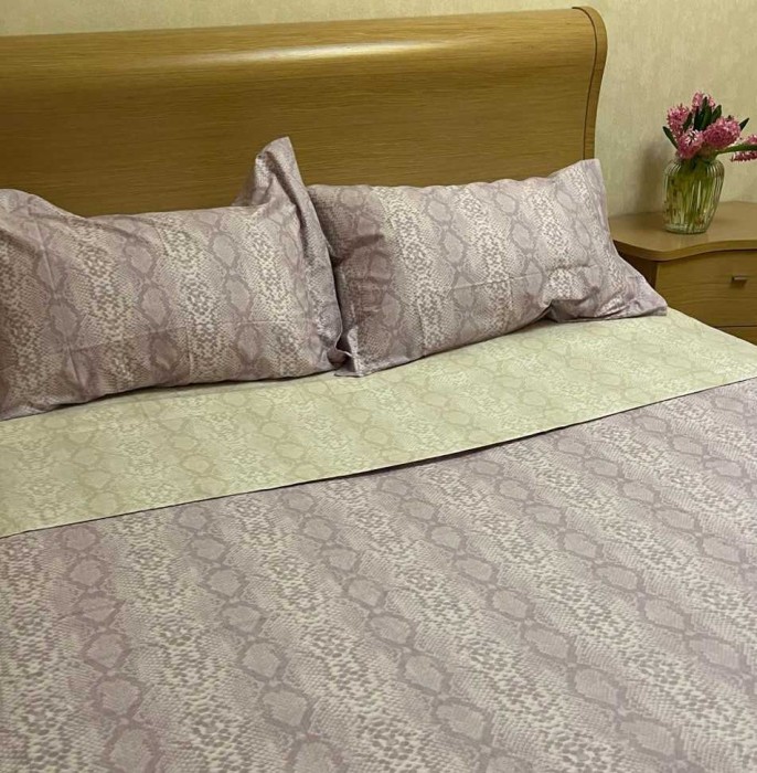 Постельное белье TAG "Pitonato", 2-х спальное (евро), лиловый