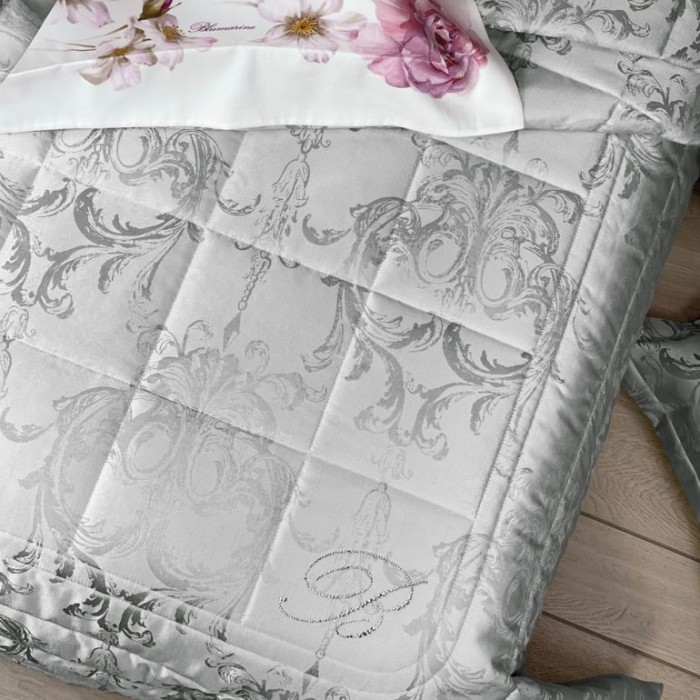 Покрывало Blumarine "Regale", 270x270 см, серо-голубой