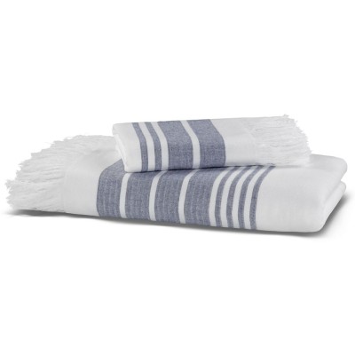 Полотенце Hamam двустороннее &quot;Marine Towel&quot;, 50x100 см, бело-синий