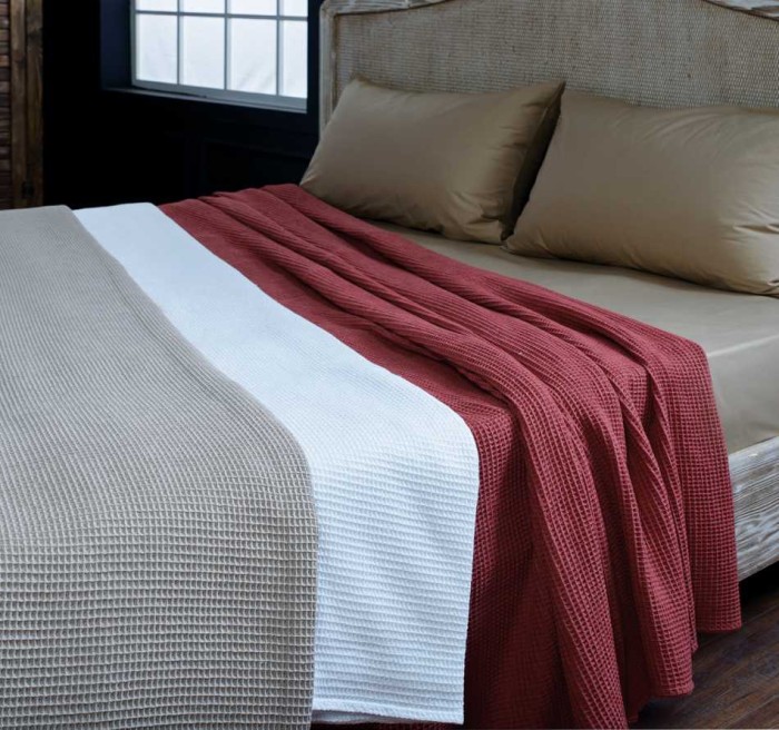 Покрывало Lappartement пике "Texture", 240x260 см, белый