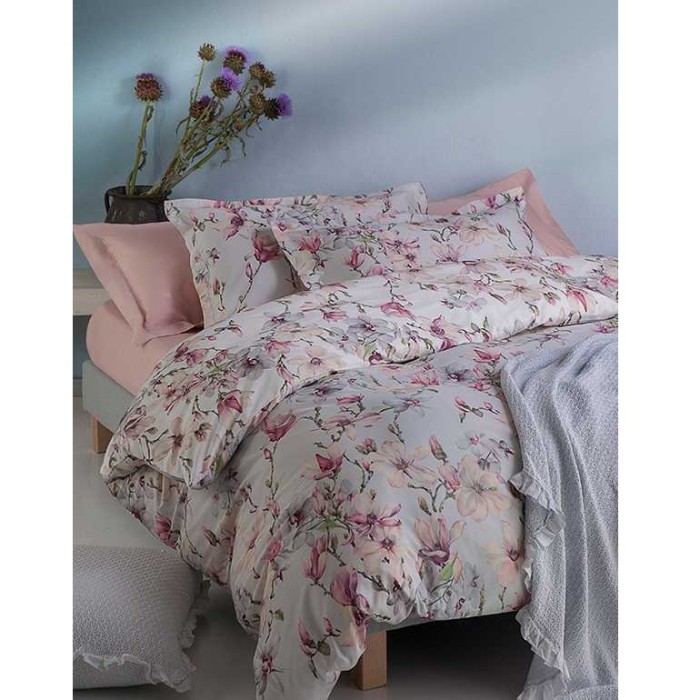 Постельное белье Mirabello "Elegant Flowers 09B", 2-х спальное (евро)