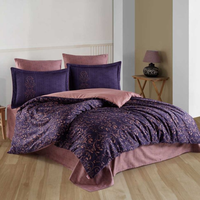 Постельное белье Hobby "Gris", 2-х спальное (евро), фиолетовый