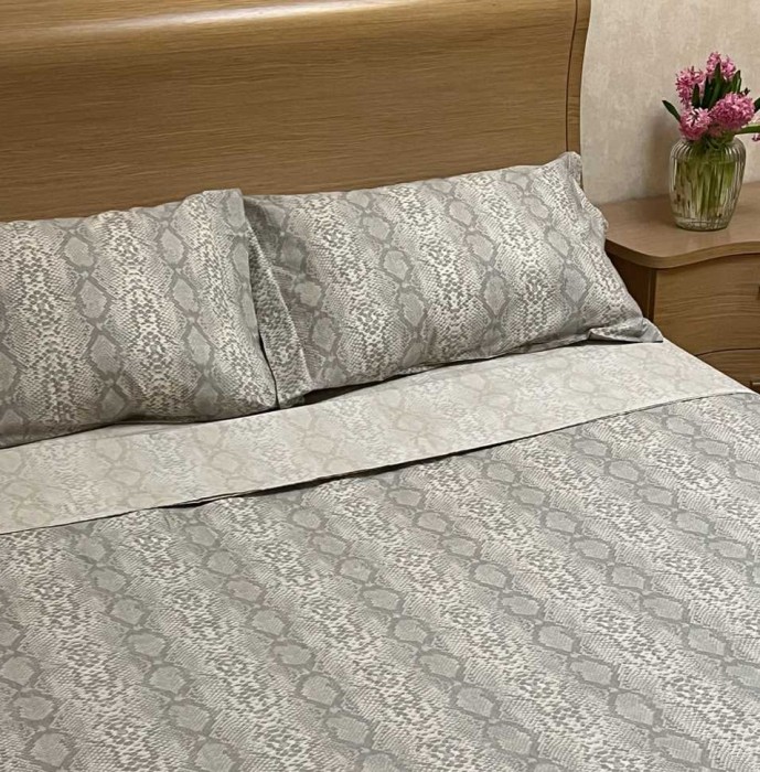 Постельное белье TAG "Pitonato", 2-х спальное (евро), серый