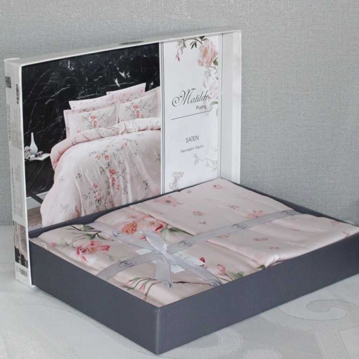 Постельное белье Do&Co Delux "Matilde", 1,5 спальное, пудра