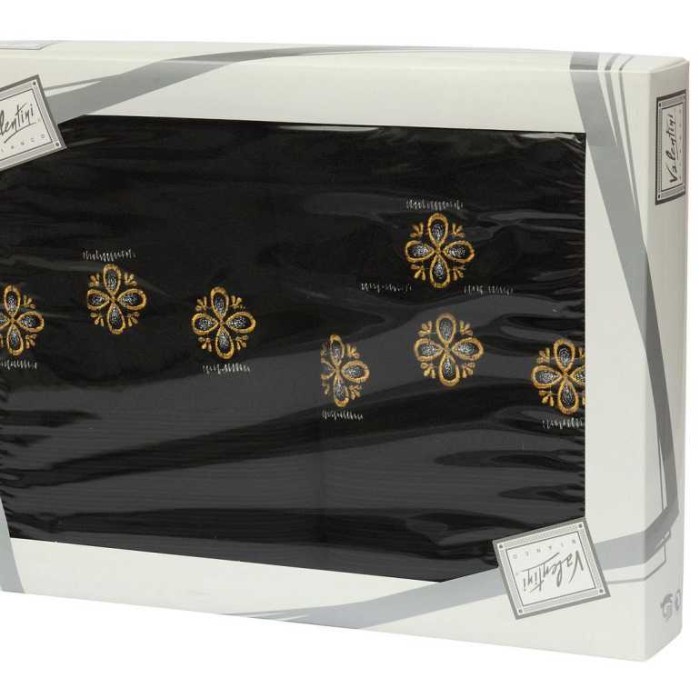 Комплект полотенец Valentini "Wedding-04", 1099, 3 шт, черный