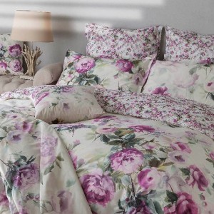 Постельное белье Mirabello "Moon Flowers R09", 2-х спальное (евро), розовый