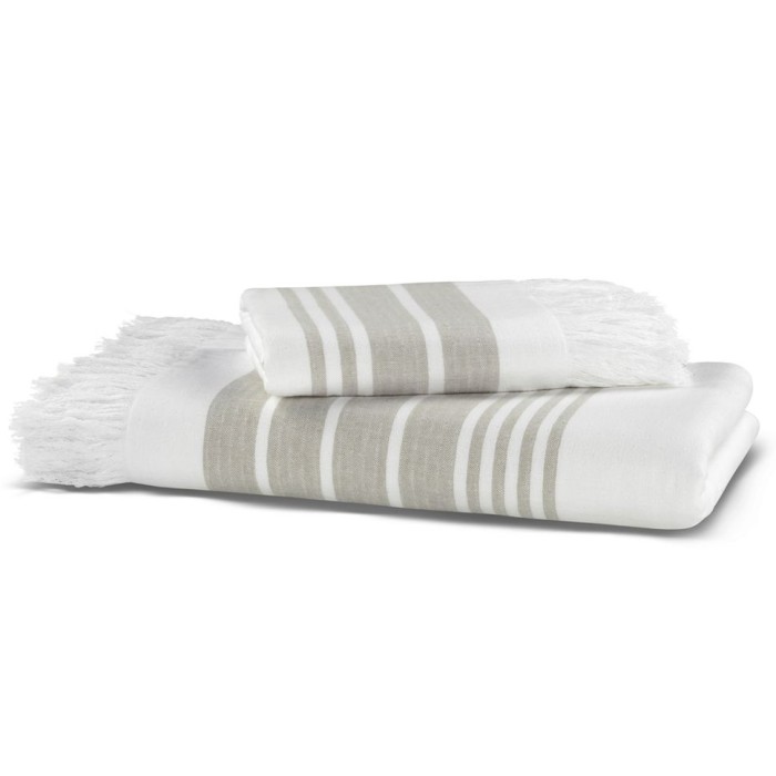 Полотенце Hamam двустороннее "Marine Towel", 50x100 см, белый дым