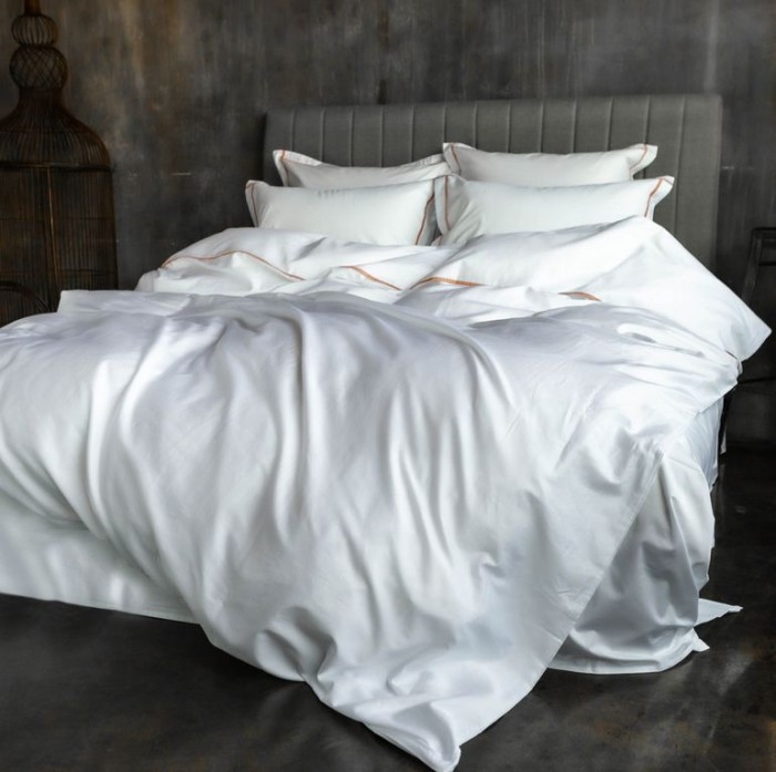 Постельное белье German Grass "Salzburg Rose", 2-х спальное (евро), белый