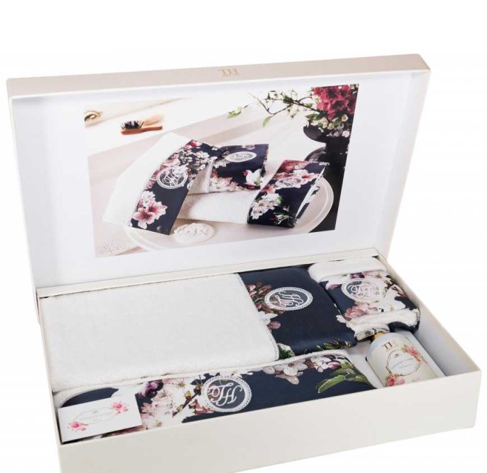 Набор полотенец Tivolyo "Lavinia", 3 шт, кремовый