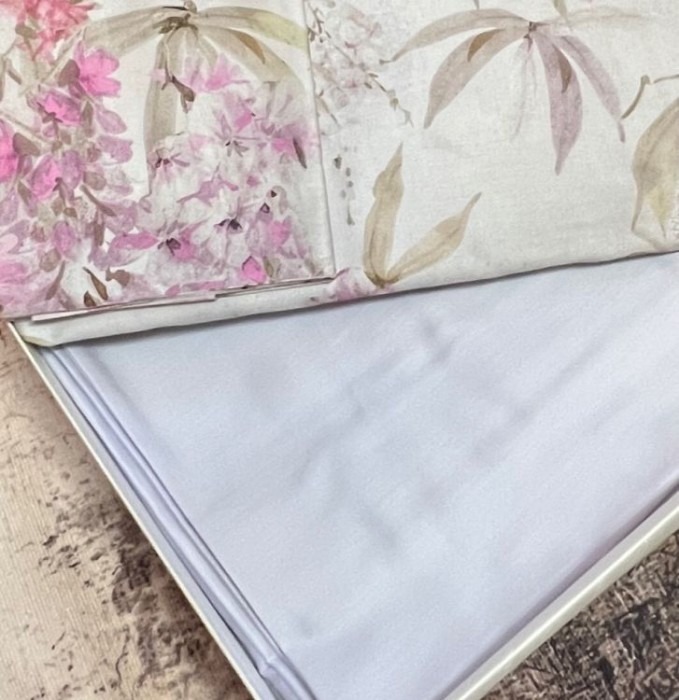 Постельное Blumarine "Glicine", 2-х спальное (евро), розовый