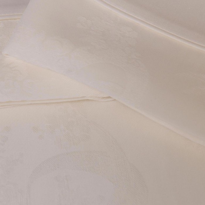 Постельное белье Tivolyo жаккард "Josephine", 2-х спальное (евро), кремовый