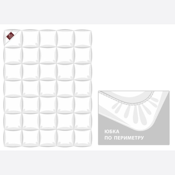 Наматрасник German Grass с юбкой "Down Grass", 180x200+40 см, теплый