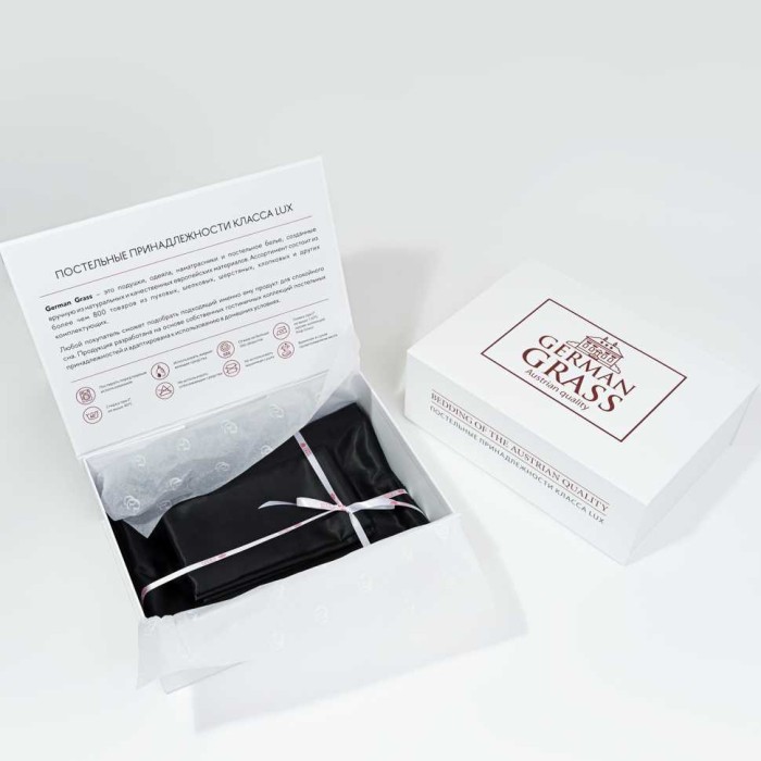 Постельное белье German Grass Silk Bliss "Diamond Black", семейное