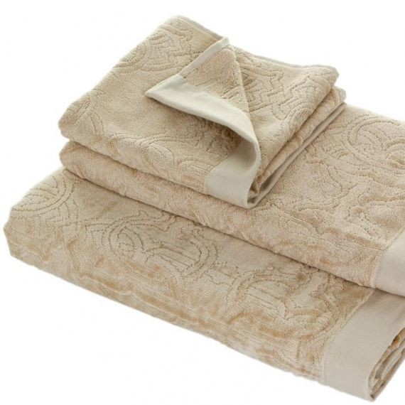 Комплект полотенец Roberto Cavalli "Logo 886", 5 шт, бежевый