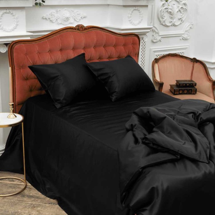 Постельное белье German Grass Silk Bliss "Diamond Black", 2-х спальное (евро)