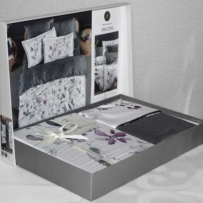 Постельное белье Do&Co Premium "Delcina", 2-х спальное (евро), лиловый