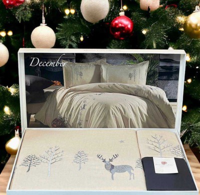 Постельное белье Ronesa Home вышивка &quot;December&quot;, 2-х спальное (евро)