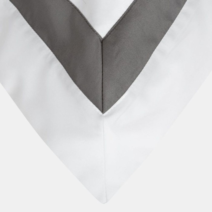 Наволочка  German Grass широкая отделка "Alpine Graphite Allure", 50x90 см, 2 шт, белый