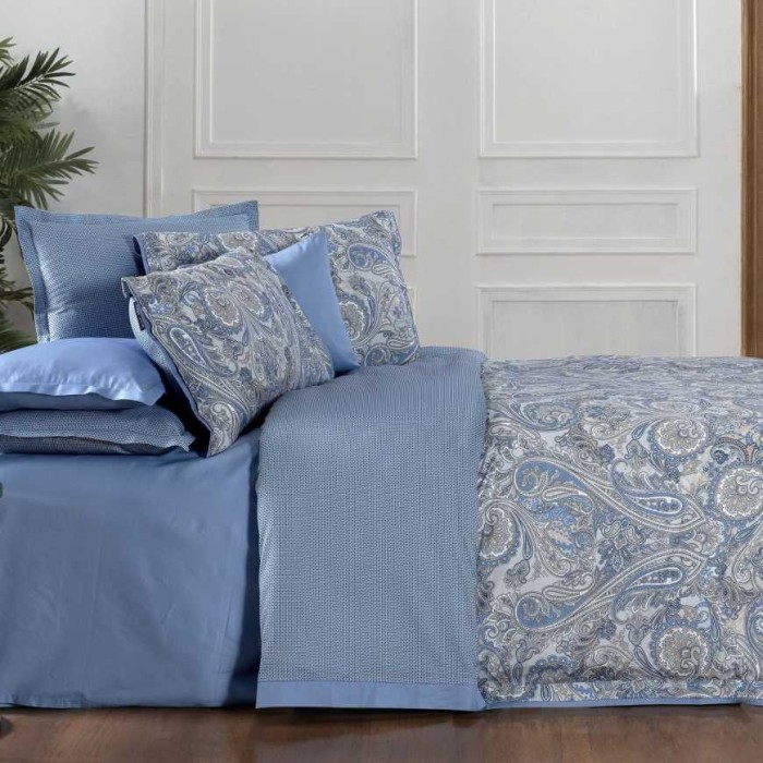 Постельное белье Sarev "Volga", 1,5 спальное, синий