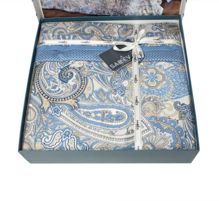 Постельное белье Sarev "Volga", 1,5 спальное, синий