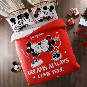 Постельное белье Tac Rf Disney светящееся "Minnie & Mickey Dreams", 2-х спальное (евро)