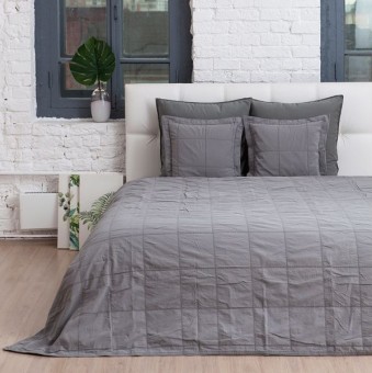 Покрывало LUXBERRY "SOHO", 150x220 см, серый