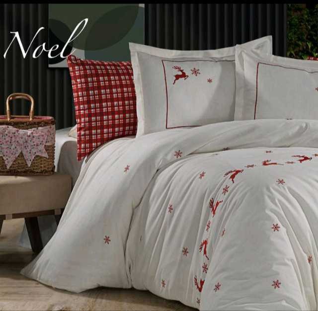 Постельное белье Ronesa Home вышивка "Noel", 2-х спальное (евро)