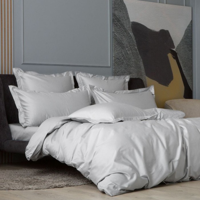 Постельное белье  German Grass "Ash Grey Allure", 1,5 спальное, светло-серый