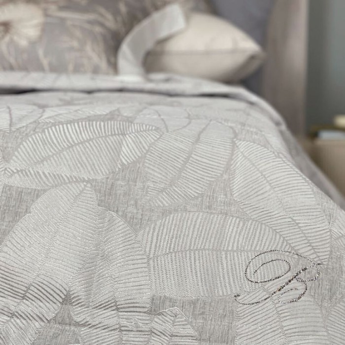 Покрывало Blumarine "Jennifer", 270x270 см, серо-голубой