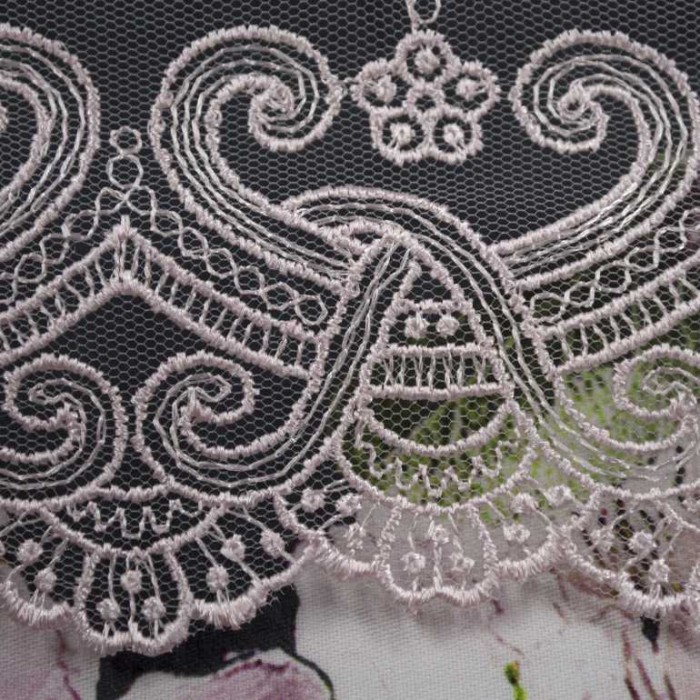 Постельное белье Tivolyo с кружевом "Laticia", 2-х спальное (евро), синий