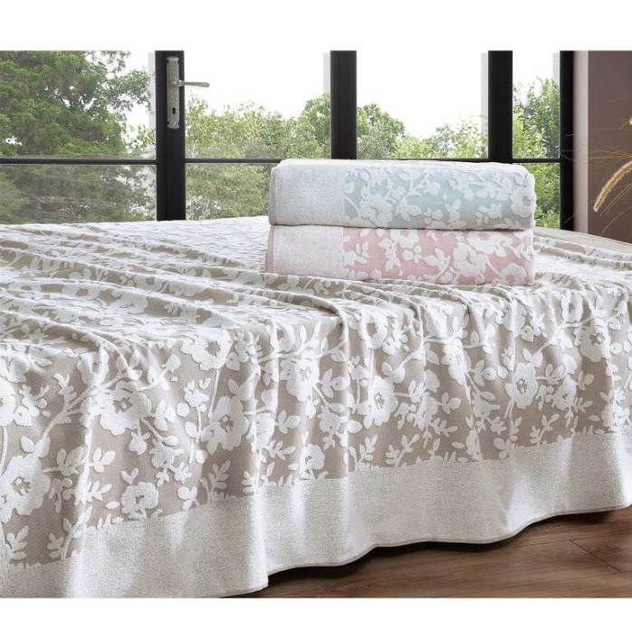 Покрывало Tivolyo пике "Lori", 160x220 см, розовый