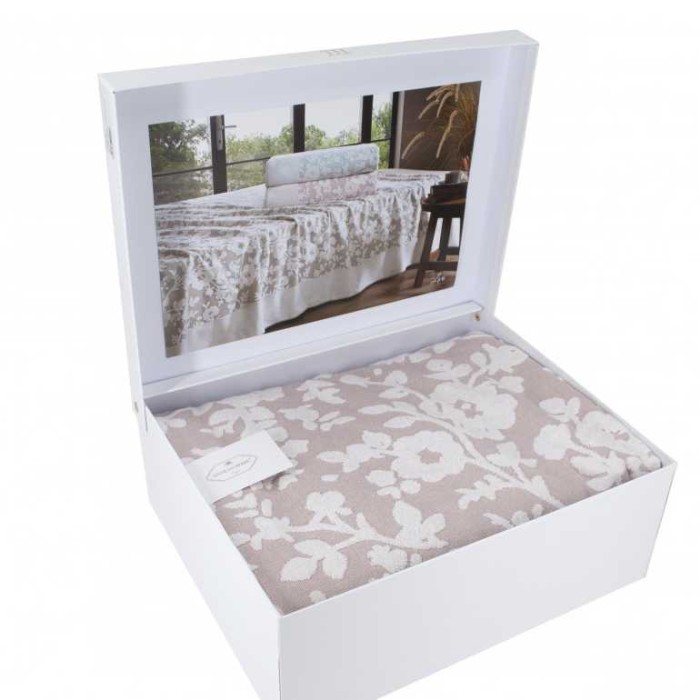 Покрывало Tivolyo пике "Lori", 160x220 см, розовый