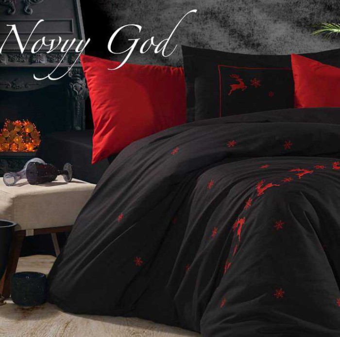 Постельное белье First Choice вышивка "Novyy God", 2-х спальное (евро)
